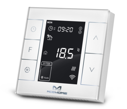 Фотографии Умный термостат MCO Home для водяного теплого пола/водонагревателя, Z-Wave, 230V АС, 5А, белый