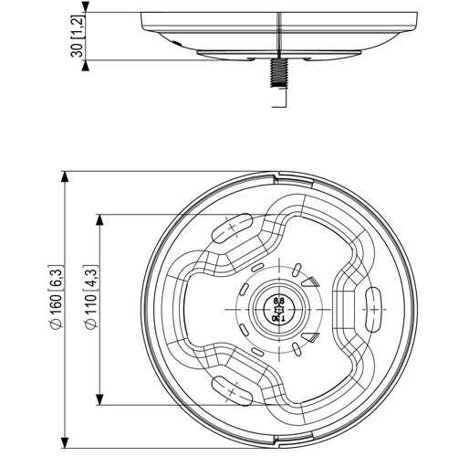 Потолочное крепление для дисплея Vogel's Connect-it Small (труба 80 см)